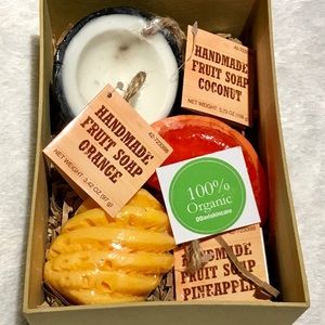 💕Fruit Soap Set Coconut Pineapple Orange HandMade